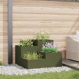 vidaXL Vrtni Sadilnik Olive zelena Hladno valjano jeklo 80 x 80 x 60 cm Cene