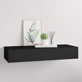  Zidna polica s ladicom crna 60 x 23,5 x 10 cm MDF | shoptok.hr