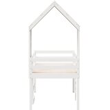  Visoki krevet s krovom bijeli 80 x 200 cm od masivne borovine | Eponuda.com