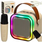  Otroški karaoke set Bluetooth – zvočnik in mikrofon z LED osvetlitvijo, bež - Rojstni dan - Najstniki | Shoptok.si