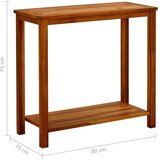 vidaXL Vrtna konzolna mizica 80x35x75 cm trden akacijev les | Shoptok.si