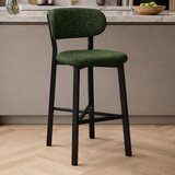 Hanah home barska stolica Luna, zelena tkanina od poliestera i lana | Eponuda.com