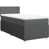  Krevet s oprugama i madracem tamnosivi 100 x 200 cm od tkanine | shoptok.hr