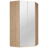 Premium Living Kotna Garderobna Omara New York, Barva Hrasta, Osvetlitev | Shoptok.si