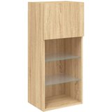  5-dijelni zidni TV elementi s LED svjetlima boja hrasta drveni | shoptok.hr