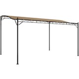 Nadstrešnica smeđesiva 4 x 3 m 180 g/m² od tkanine i čelika | shoptok.hr