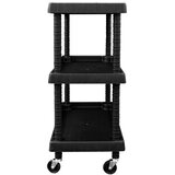  Radionička kolica za alat s 3 razine crna 75 x 37,5 x 92 cm PP | shoptok.hr