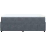 Box spring krevet s madracem tamnosivi 120 x 200 cm baršunasti | shoptok.hr