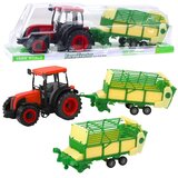  Poljoprivredni traktor sa zeleno-žutom prikolicom, crveni 50 cm | shoptok.hr