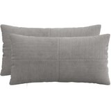  Presvlaka za jastuk 2 pcs ALMELO Svjetlosiva 40 x 80 cm Kord | shoptok.hr