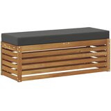  Klupa za sjedenje Prirodna i antracit 115 x 43 x 37 cm | shoptok.hr