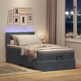vidaXL Okvir kreveta s madraca tamnosivi 100x200cm baršunasti | shoptok.hr