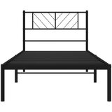  Metalni okvir za krevet s uzglavljem crni 90x190 cm | shoptok.hr