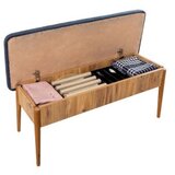 Hanah home trpezarijska klupa vina bank dark blue atlantic | ePonuda.com