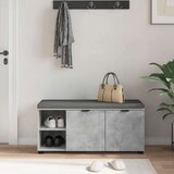  Klupa za hodnik s jastukom Betonski sivi 100 x 38 x 46 cm | shoptok.hr