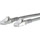 1308451033-E RJ45 omrežni kabel\, Patch kabel CAT 6a S/FTP 1.00 m siva z zaščitnim zapornim zatičem 1 kos, (20421614)