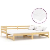 vidaXL Dnevni ležaj na izvlačenje 2 x (90 x 200) cm masivna borovina | shoptok.hr