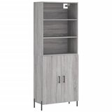 Maison Chic Visoka Komoda - Predalnik siva sonoma 69,5x34x180 cm inženirski les, (21718927) Cene