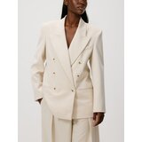 Reserved Oversize dvoredna jakna - bež | shoptok.hr