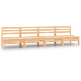The Living Store Vrtni sredinski kavči 4 kosi trdna borovina - Sredinski Kavč, (21459111) | Shoptok.si