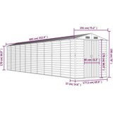 vidaXL Vrtno spremište svjetlosmeđe 191 x 895 x 198 cm pocinčani čelik | shoptok.hr