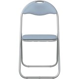  Sklopiva stolica 2 pcs Sivi 48 x 43,5 x 81 cm Lažna koža | shoptok.hr