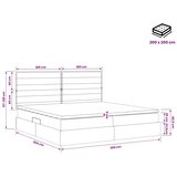  Krevet s madracem i skladištem Svjetlosiva 200 x 200 cm tkanina - Svjetlosiva 200 x 200 cm Dizajn linija | shoptok.hr