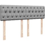 vidaXL Otomanska postelja z vzmetnico siv 140x190 cm blago | Shoptok.si