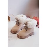 Kesi Children's Trapper shoes with zipper and fur, Beige Gerande | shoptok.hr