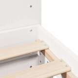  Posteljni okvir brez vzmetnice bel 135x190 cm trdna borovina | Shoptok.si