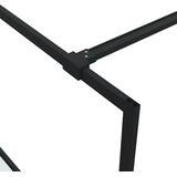 Pregrada za tuš crna 90 x 195 cm s napola mutnim staklom ESG | shoptok.hr