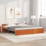  Krevetna konstrukcija Vosak smeđa 205,5 x 185,5 x 51 cm | shoptok.hr