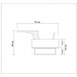 Hanah home Est Klub sto 120x43x60cm, Smeđa | Eponuda.ba