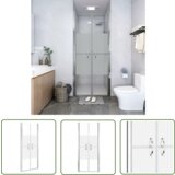 The Living Store Vrata za tuš pol mlečna ESG 71x190 cm - Vrata Za Tuš, (21744988) | Shoptok.si
