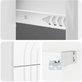 Stenski nočni omarici 2 pcs Bela visok sijaj 33 x 34,5 x 40 cm, (5000209524) | Shoptok.si