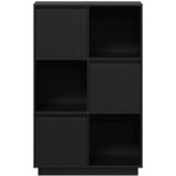  Visoka komoda crna 74 x 35 x 117 cm od masivne borovine | shoptok.hr