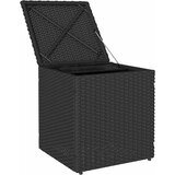  Vrtni tabure s jastucima 2 kom crni 40x40x43 cm poliratan | Eponuda.com