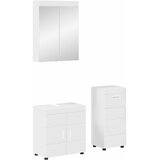  Set namještaja za kupaonicu TULUM 3 pcs Visoki sjaj bijela Cijene
