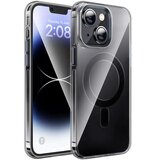hoco. MagSafe AS3 združljiv ovitek za iPhone 15 Plus črna prozorna | Shoptok.si