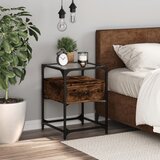 vidaXL Nočna omarica dimljeni hrast 40x40x55 cm inženirski les | Shoptok.si