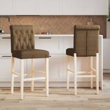 Furnova Barski stol 2 kosa trden les kavčukovca in blago, (21949156) | Shoptok.si