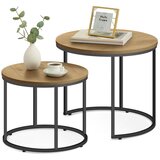  Set okruglih stolića - hrast / crne noge | shoptok.hr