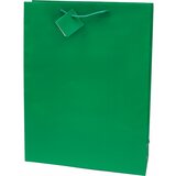  Vrečka darilna 330x457x102 platificirana mat promocija - zelena Cene