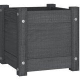  Vrtne sadilice 2 kom sive 31 x 31 x 31 cm od masivne borovine | Eponuda.com