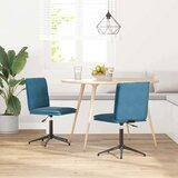 vidaXL Jedilni stoli 2 kosa moder žamet | Shoptok.si