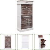 The Living Store Omarica za čevlje rjava 50x28x98 cm les pavlovnije - Omarica Za Čevlje, (21744391) Cene