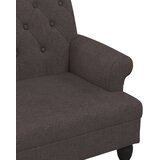  Klop z naslonom temno rjava 120x62x75,5 cm blago | Shoptok.si