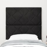 vidaXL Naslon za glavo z diamantnim blokovnim dizajnom, črna barva, 80 cm žamet, Naslon za glavo z diamantnim blokovnim dizajnom, črna barva, 160 cm žamet | Shoptok.si