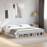 Posteljni okvir bel 180x200 cm inženirski les | Shoptok.si