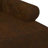  Ljubavni kauč s gumbima Smeđa 120 x 65 x 78 cm | Eponuda.com